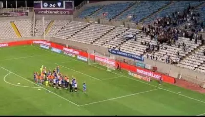 Οι πανηγυρισμοί της Ομόνοιας Αραδίππου μετά το 0-0 με την Ομόνοια